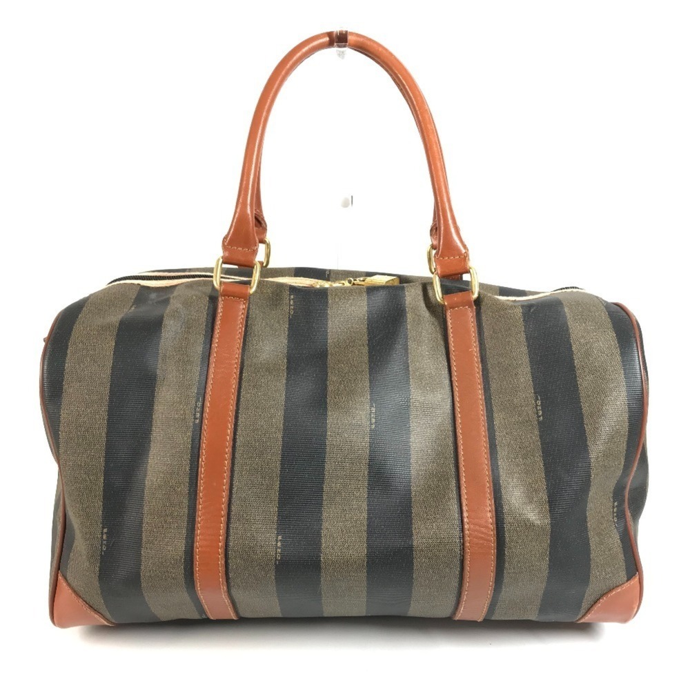 FENDI Vintage Pecan Bag, Travel Boston Leather, Men's & Women's, Khaki - Picture 2 of 16
